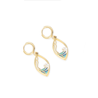 עגילי אמייל טיפה מהלכים על המים