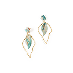 עגילי עלה מקלט - זהב