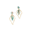 עגילי עלה מקלט - זהב